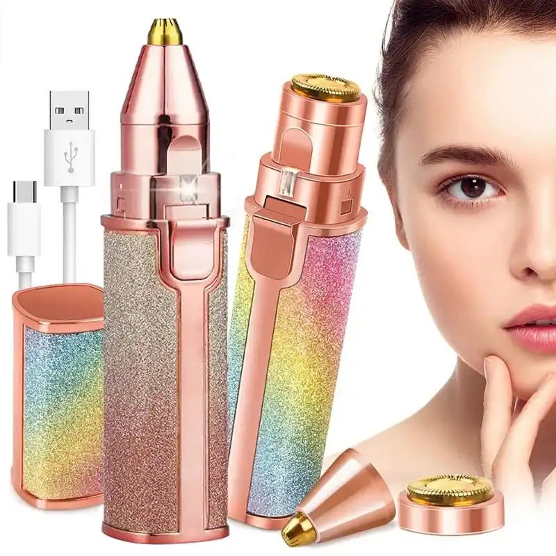 ✨ 2 - in - 1 Electric Eyebrow Trimmer & Facial Hair Remover for Women - Ummati Essentials