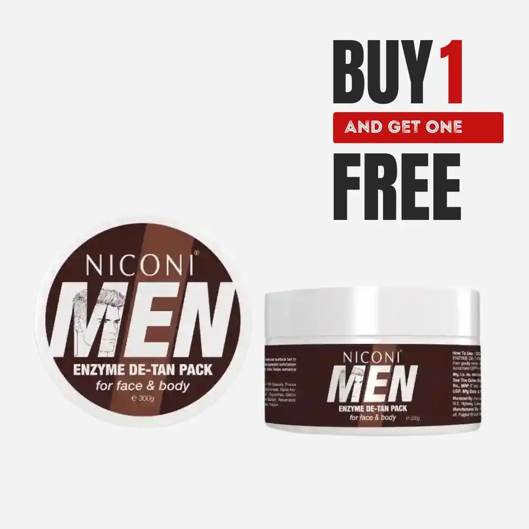 🔥 Buy 1 Get 1 Free - Niconi Men Enzyme De-Tan Pack For Face & Body (300g) - Ummati_Essentials