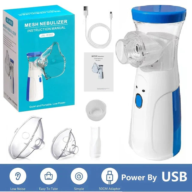 Portable Mesh Nebulizer Machine with Mask – Kids & Adults